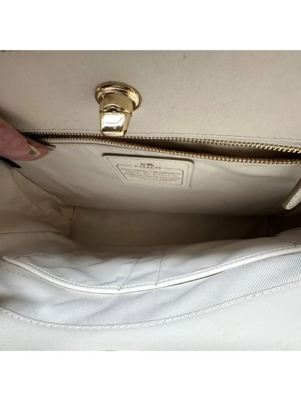 Coach Gramercy Studded Satchel  Color Chalk